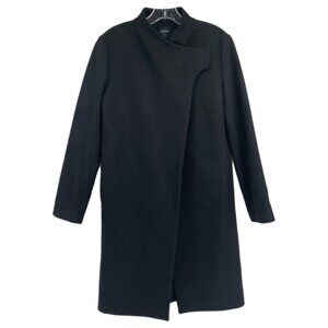 Kate Spade Black Snap Closure Wool Blend Pea Coat | Size S